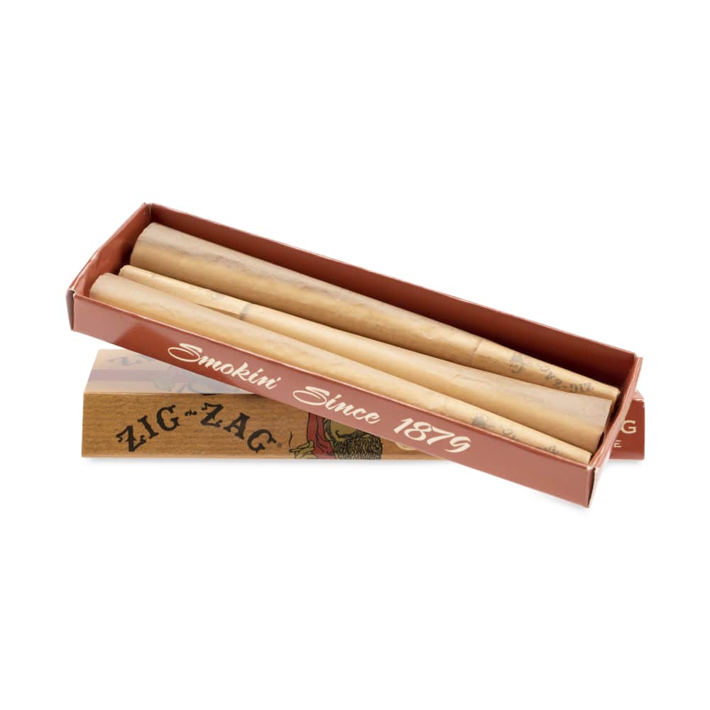 Zig Zag Unbleached 3pk King Size Cones Dispensing Display - 36ct
