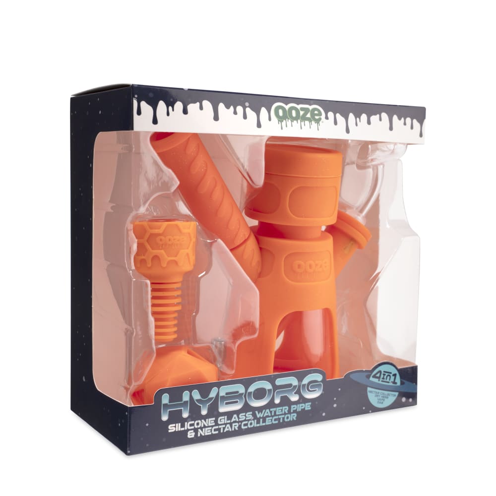 Ooze Hyborg Silicone Glass 4-in-1 Hybrid Water Pipe and Nectar Collector
