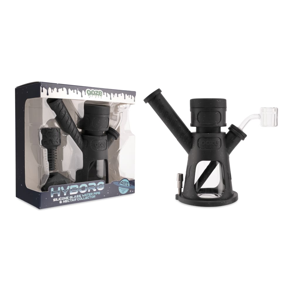 Ooze Hyborg Silicone Glass 4-in-1 Hybrid Water Pipe and Nectar Collector