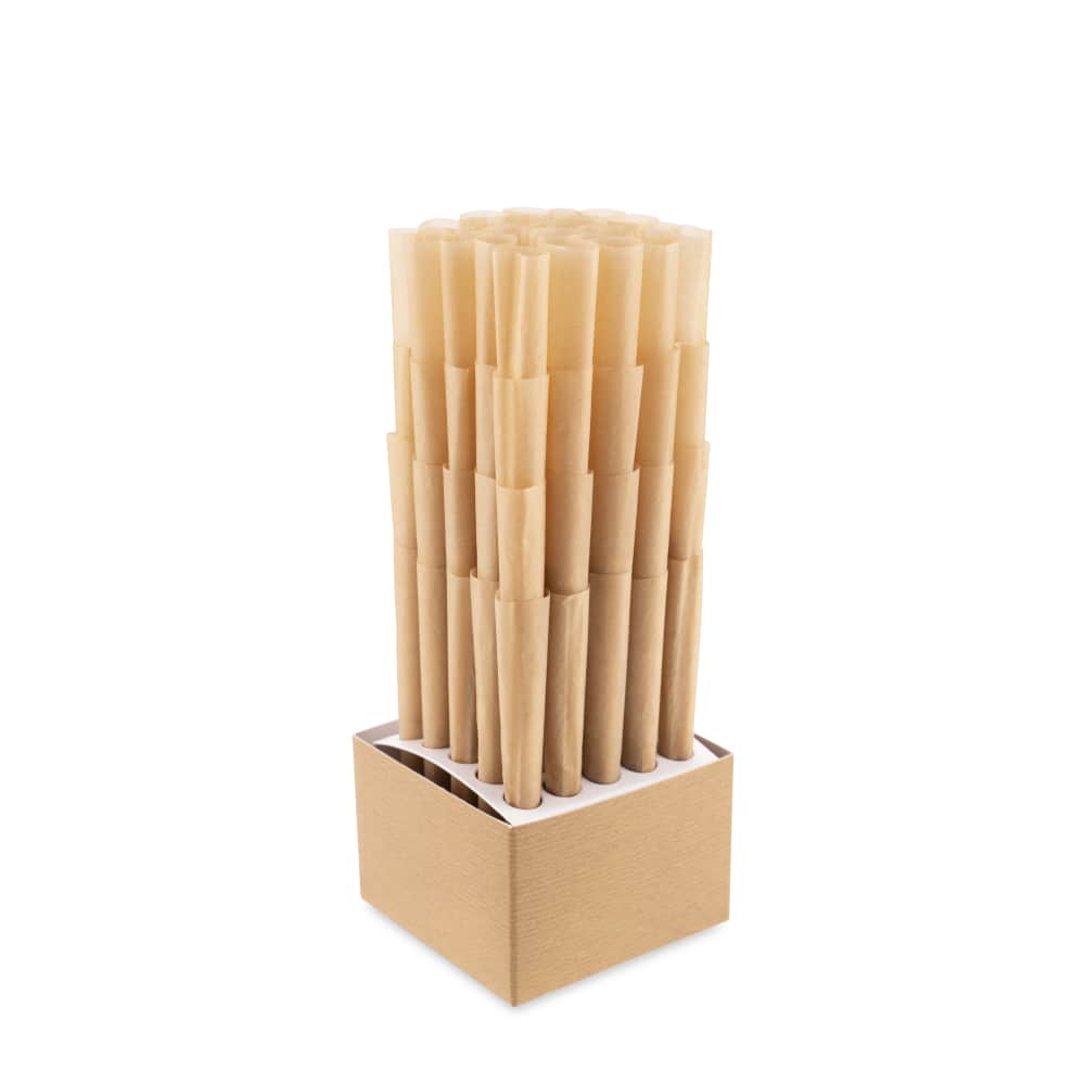 Zig Zag 98s Size Unbleached Mini Bulk Cones  100ct