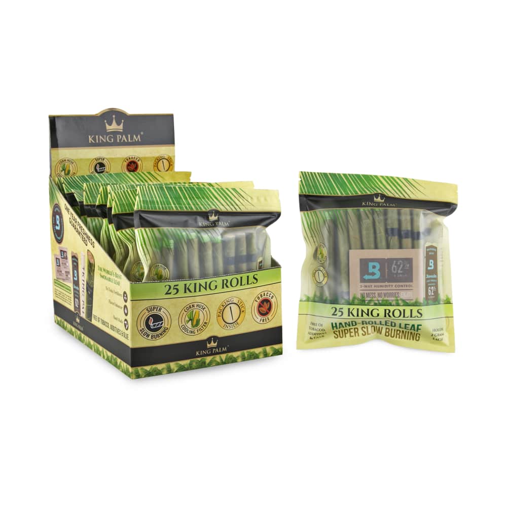 King Palm King Size 25pk Natural Leaf Tubes - 8ct