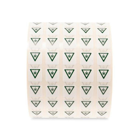 Green Triangle Contains THC Small Square Compliant Labels