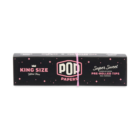 Pop Papers King Size Rolling Papers with Pre-Rolled Flavor Filter Tips 24ct Display