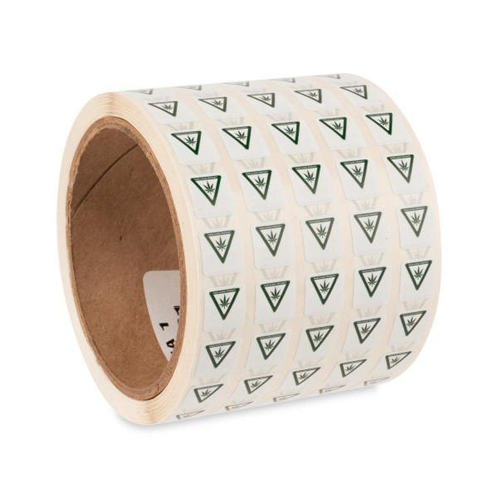 Green Triangle Contains THC Small Square Compliant Labels