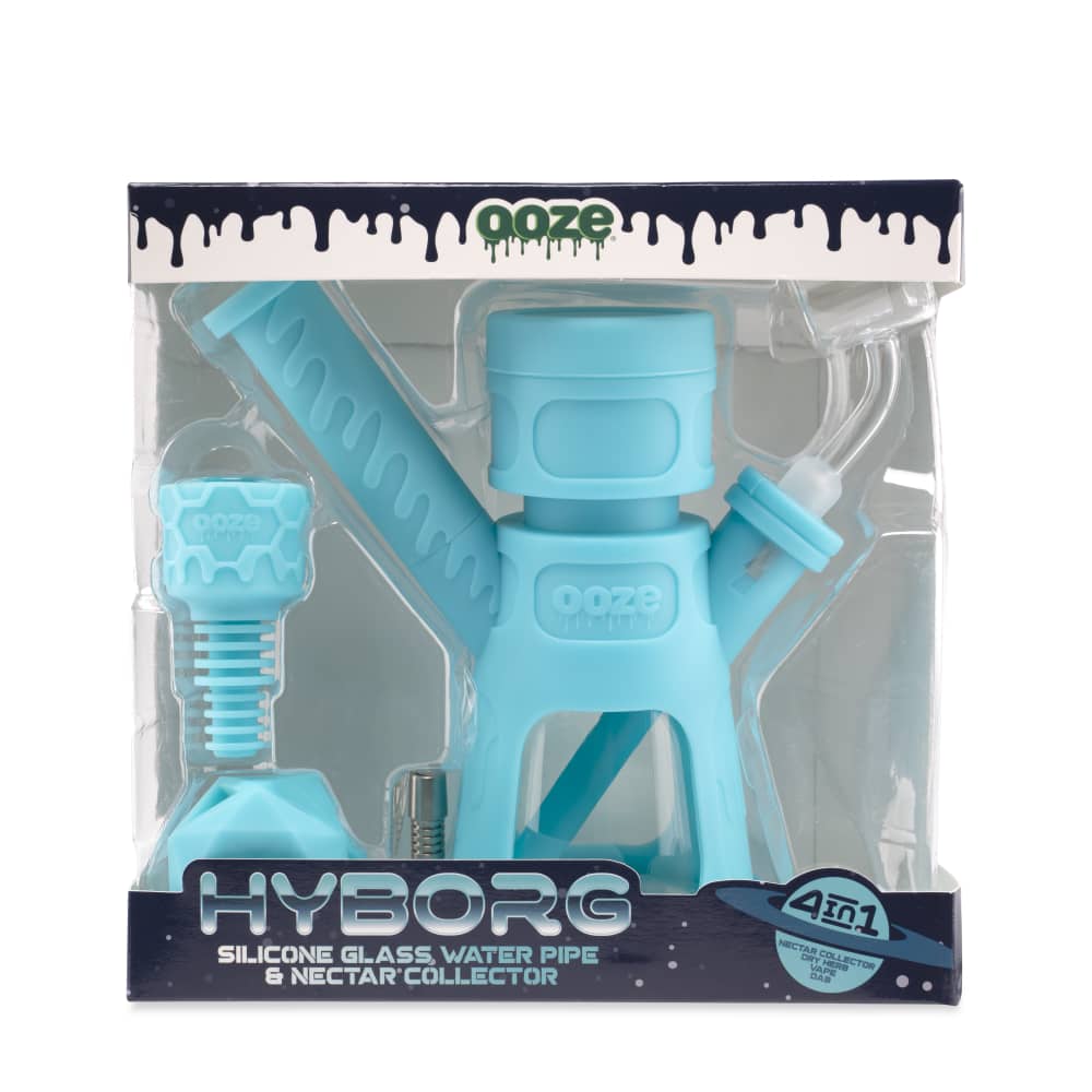 Ooze Hyborg Silicone Glass 4-in-1 Hybrid Water Pipe and Nectar Collector