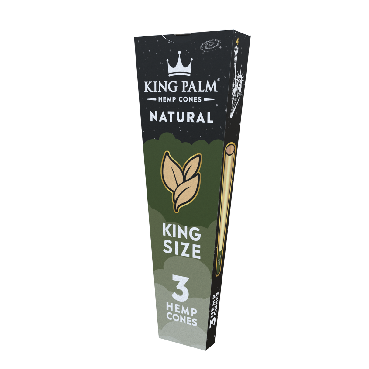 King Palm King Size Hemp Cones 30ct Display – Natural