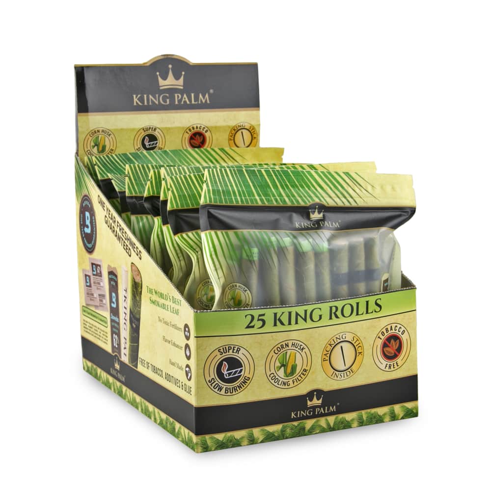 King Palm King Size 25pk Natural Leaf Tubes - 8ct
