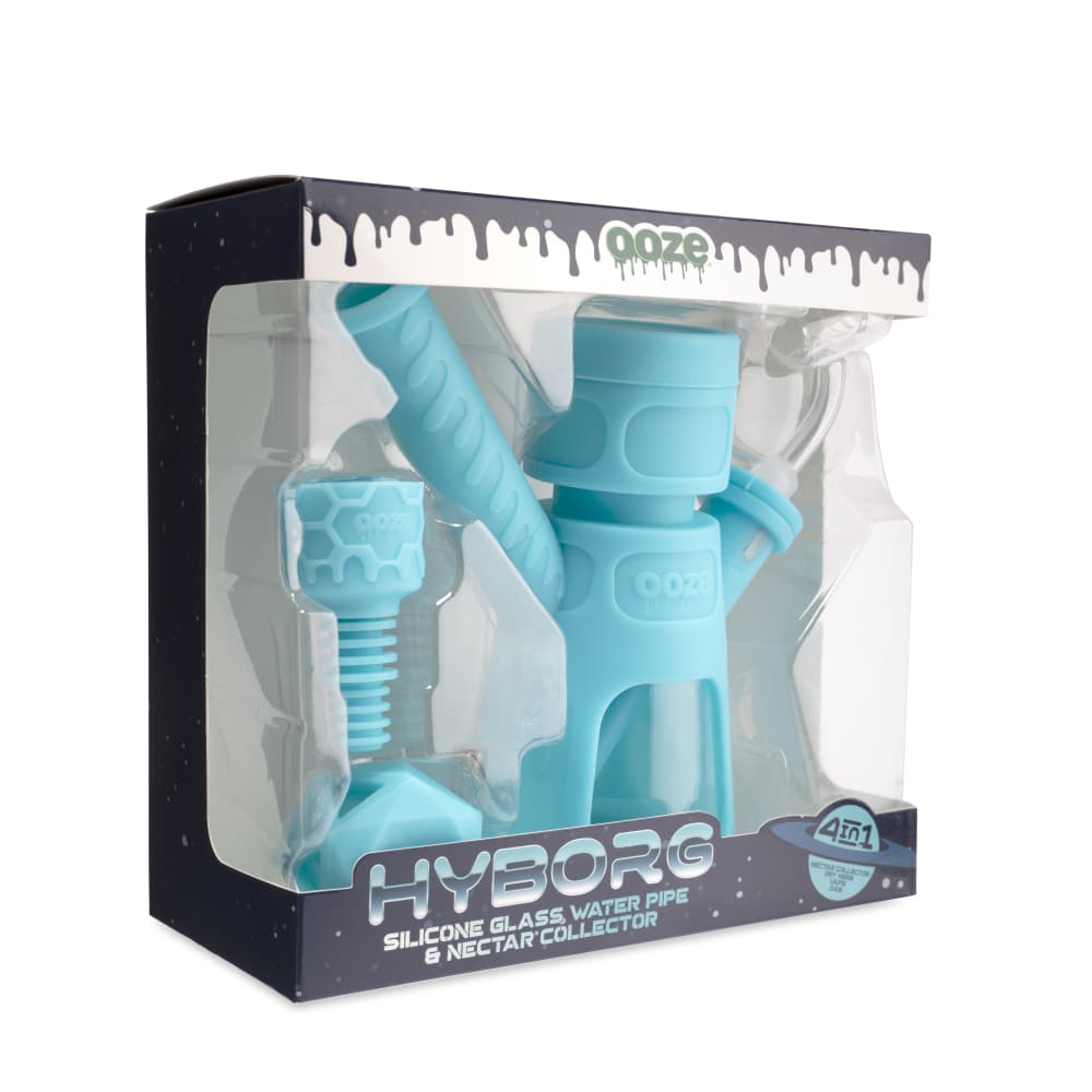 Ooze Hyborg Silicone Glass 4-in-1 Hybrid Water Pipe and Nectar Collector