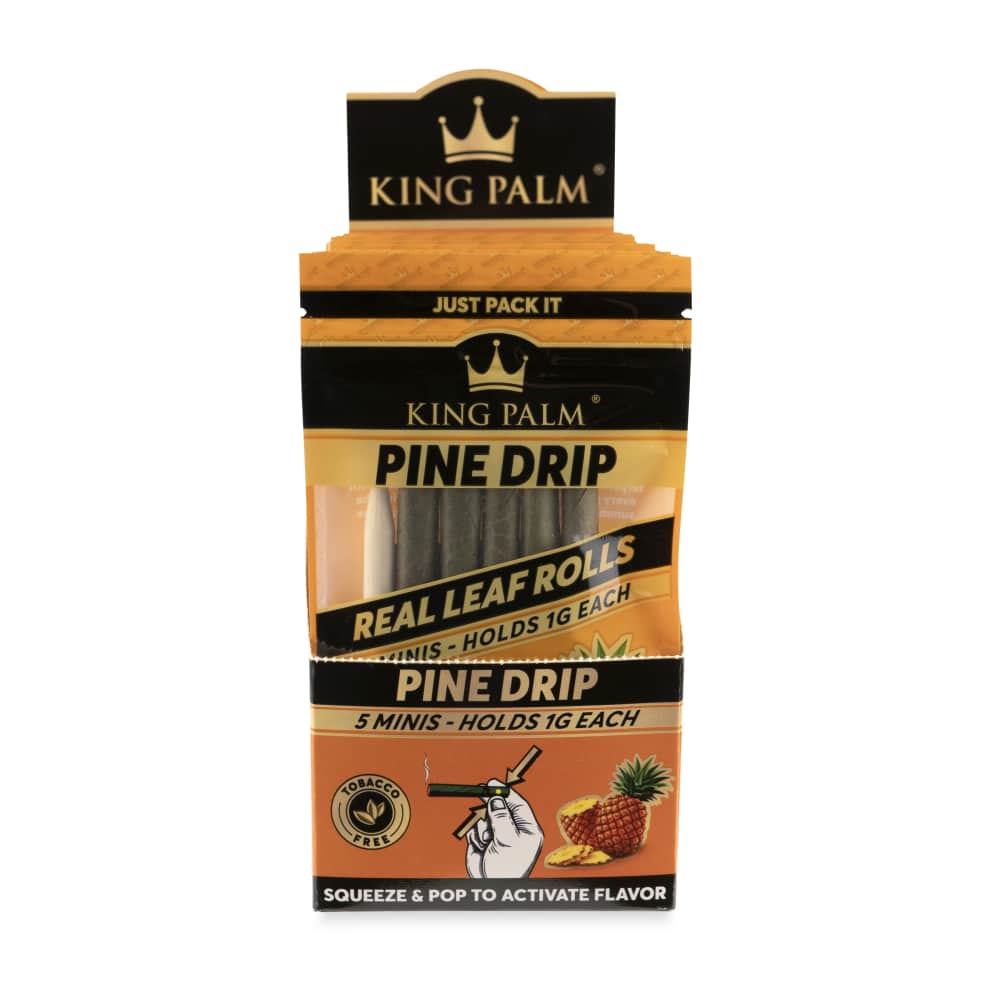 King Palm 5pk Mini Flavored Leaf Tubes – 15ct Display