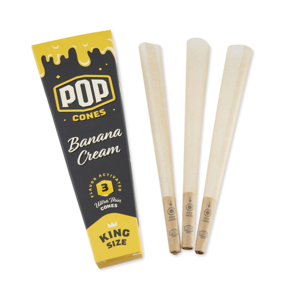 Pop Cones King Size Unbleached 3pk Cones - 24ct Display