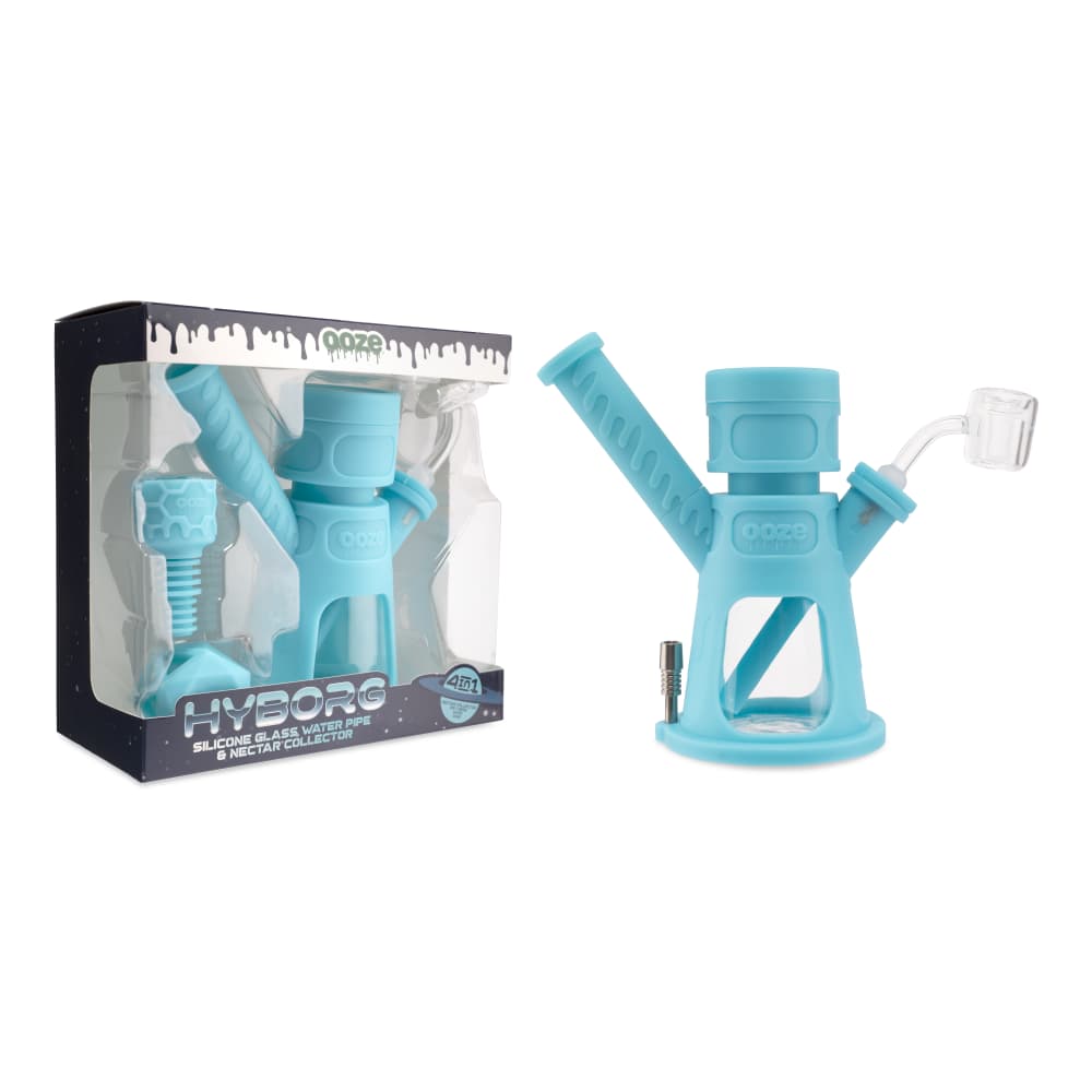 Ooze Hyborg Silicone Glass 4-in-1 Hybrid Water Pipe and Nectar Collector
