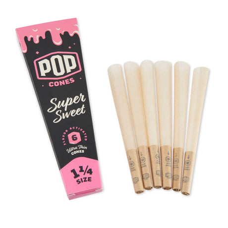 Pop Cones 1 ¼ Size Unbleached 6pk Cones - 24ct Display