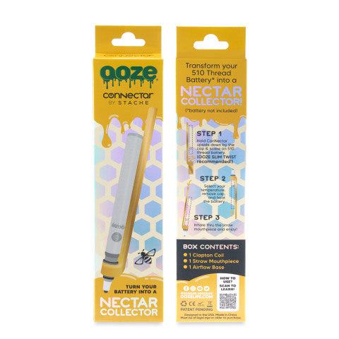 Ooze x Stache ConNectar - 510 Thread Dab Straw Vape Pen Attachment