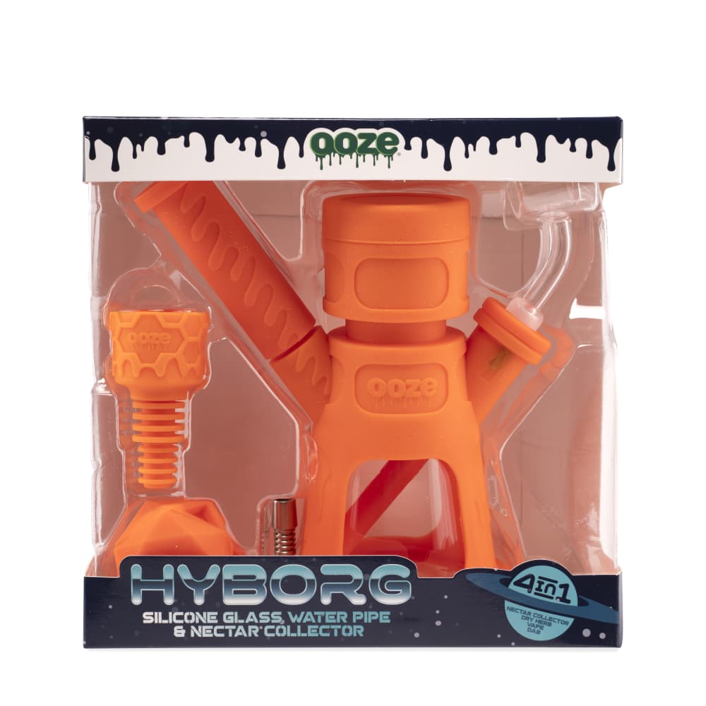 Ooze Hyborg Silicone Glass 4-in-1 Hybrid Water Pipe and Nectar Collector