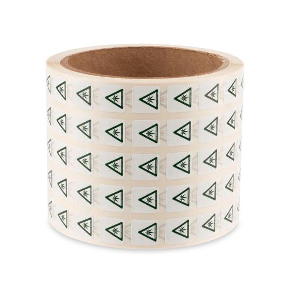 Green Triangle Contains THC Small Square Compliant Labels