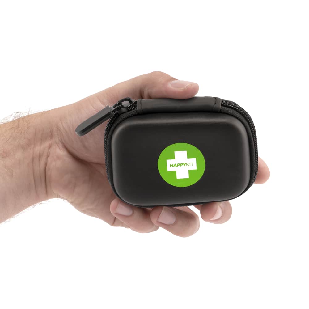 Happy Kit Mini Dry Herb Smell Proof Travel Kit  Black