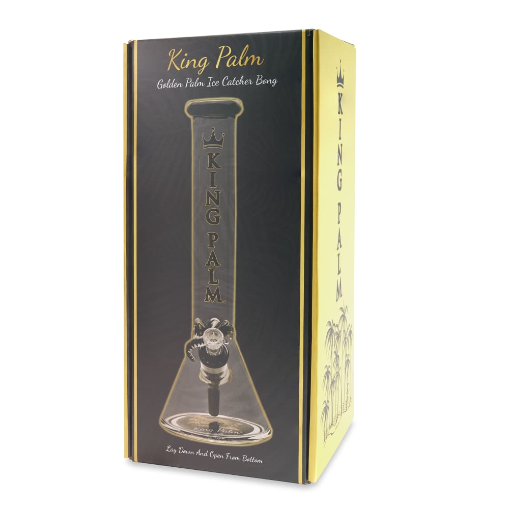 King Palm Limited Edition 16” Glass Beaker Bong with Ice Catcher