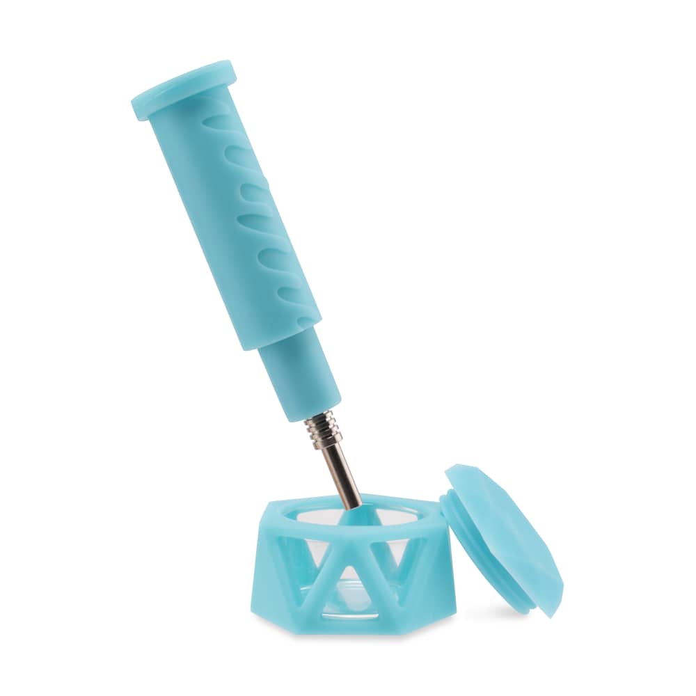 Ooze Hyborg Silicone Glass 4-in-1 Hybrid Water Pipe and Nectar Collector
