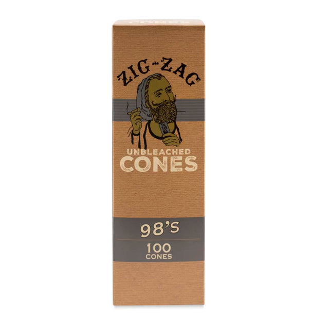 Zig Zag 98s Size Unbleached Mini Bulk Cones  100ct
