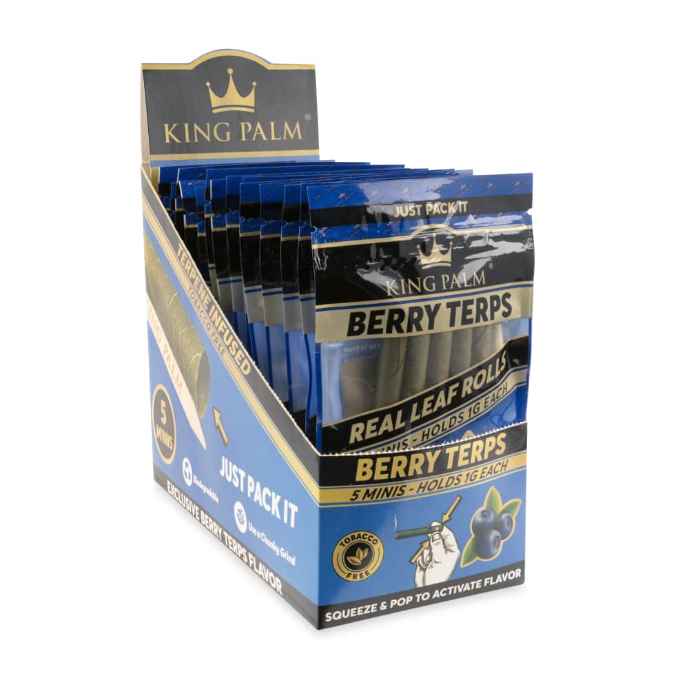 King Palm 5pk Mini Flavored Leaf Tubes – 15ct Display