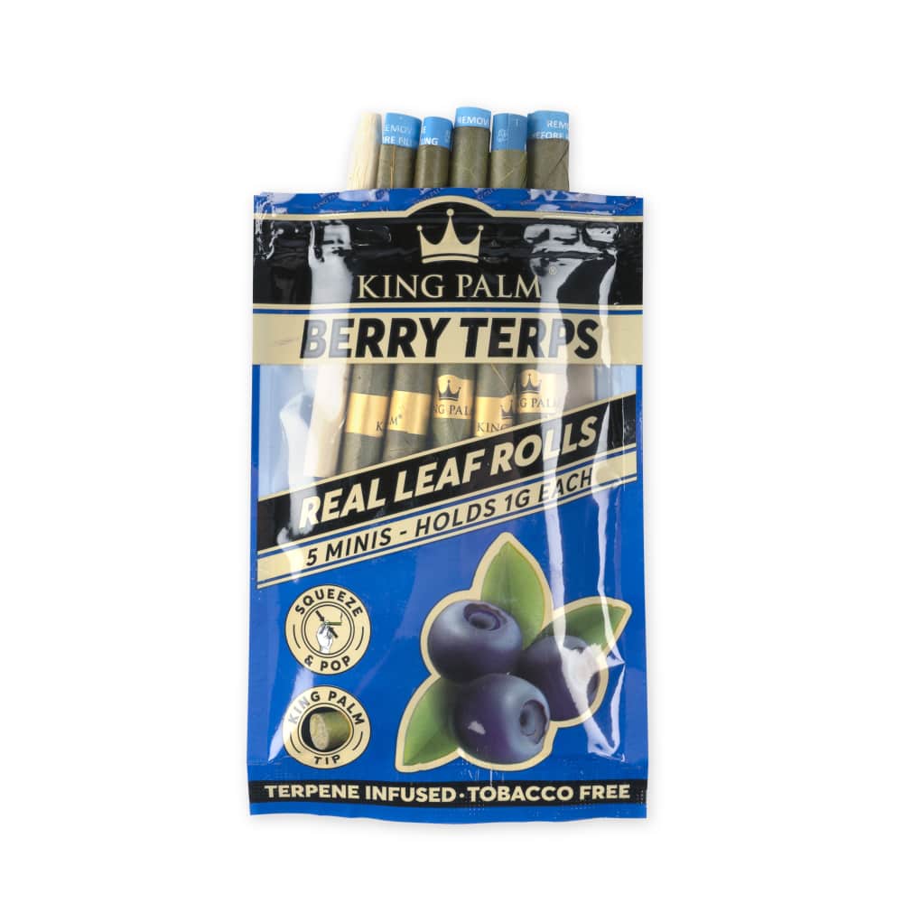 King Palm 5pk Mini Flavored Leaf Tubes – 15ct Display