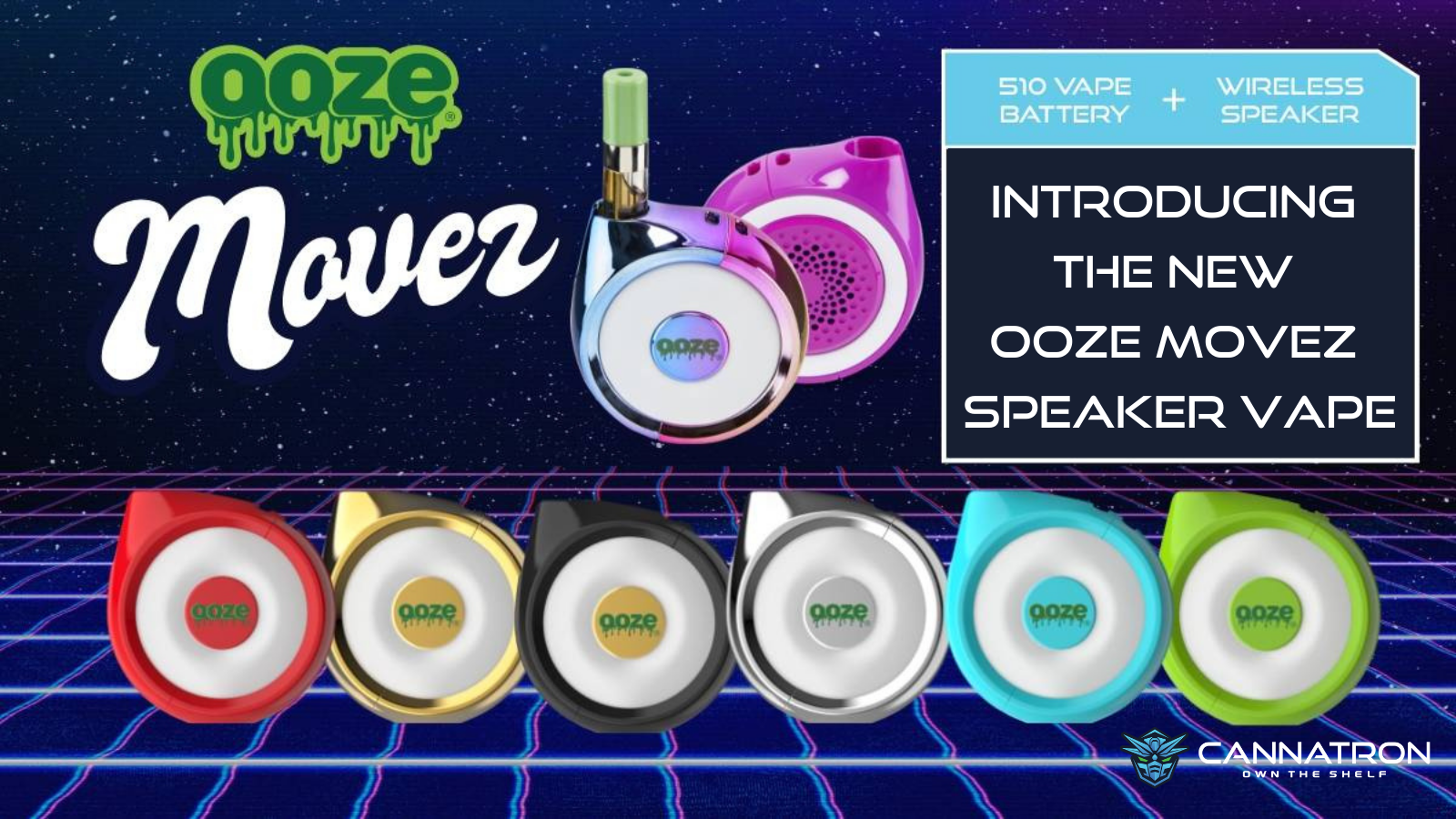 Movez Ooze Speaker Battery Rainbow Vape