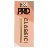 Front of the Pre Rolls Depot 98mm classic brown 800pc bulk box on a white background