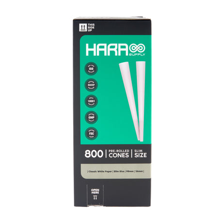 HARRA Supply pre-rolled cones packaging with green and black design.