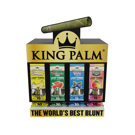 King Palm Mini Flavor Leaf Tubes Dispenser Display – 80ct