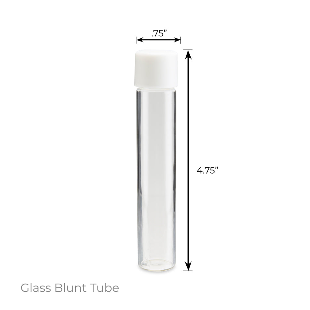 Loud Lock Glass Tube w/ Cap - 116mm / 12mm - 12mm Neck - 500pc - Child Resistant