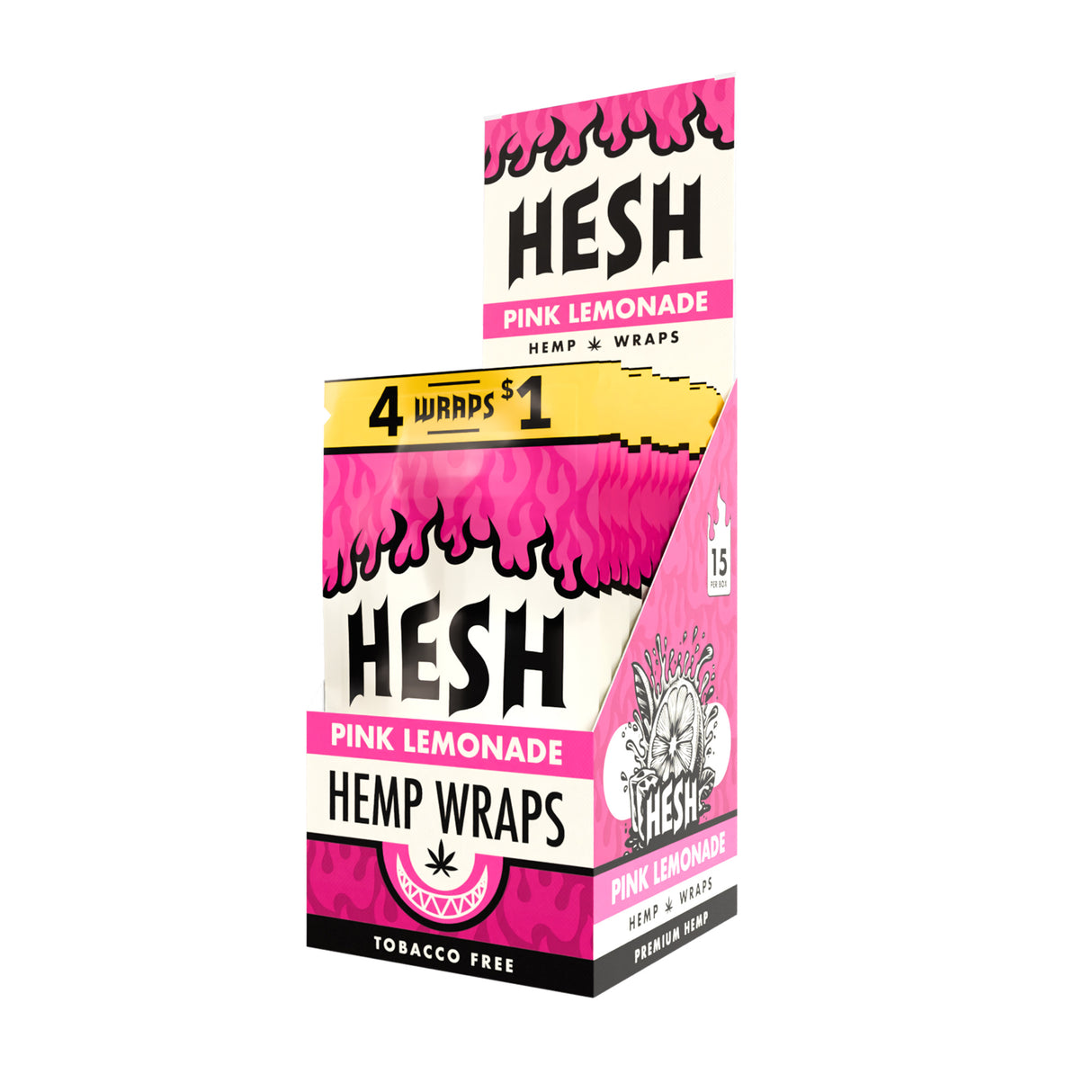 Hesh Hemp Wraps – Pre-Priced 4 for $1 – 15ct