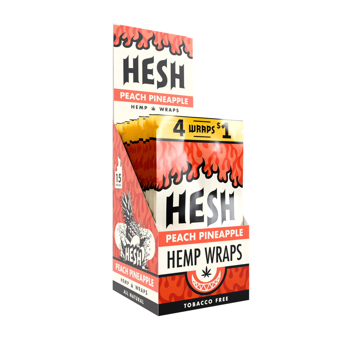 Hesh Hemp Wraps – Pre-Priced 4 for $1 – 15ct