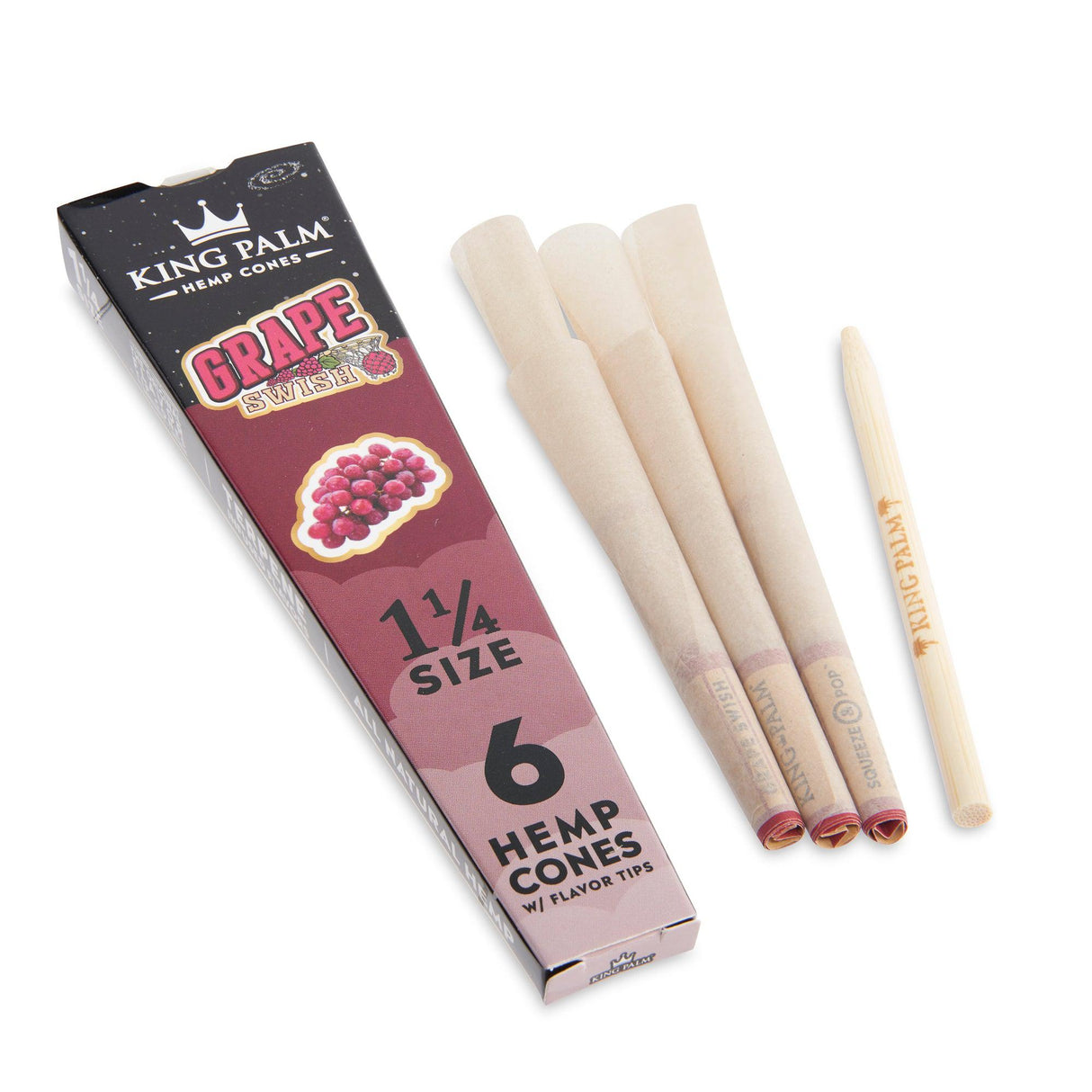 King Palm 1 ¼ Size Hemp Cones 30ct Display