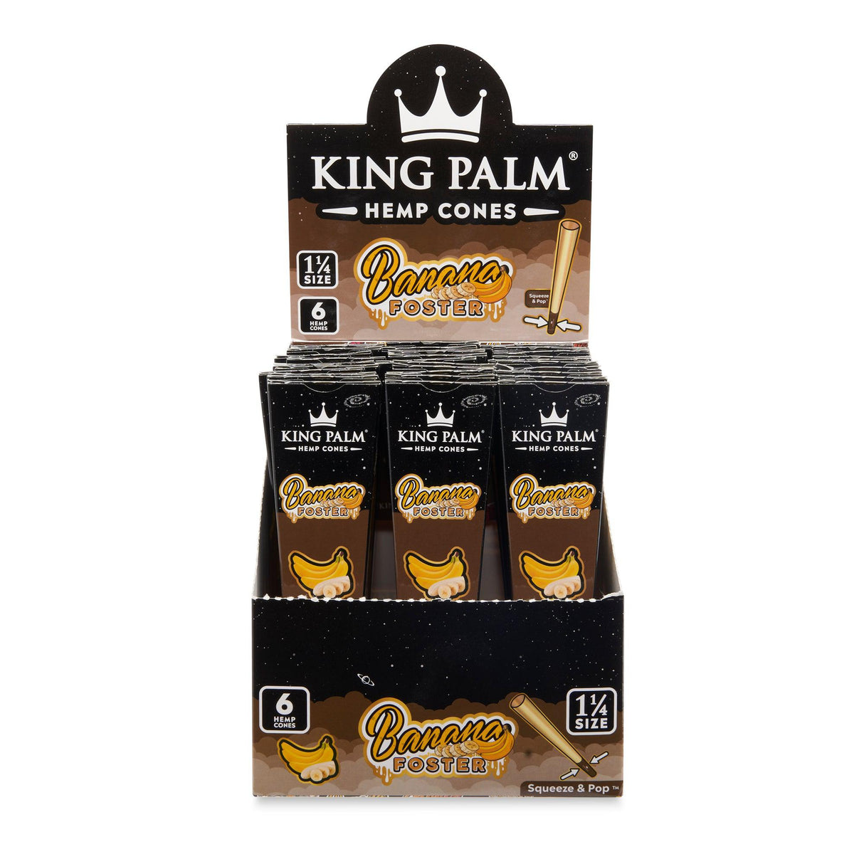 King Palm 1 ¼ Size Hemp Cones 30ct Display