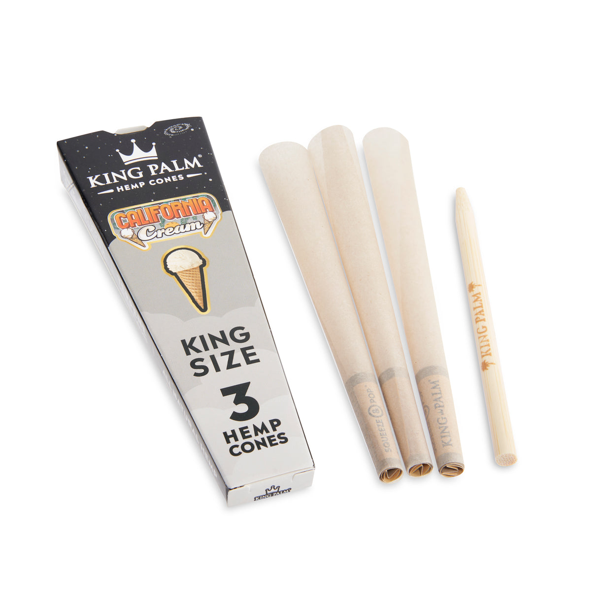 King Palm King Size Hemp Cones 30ct Display