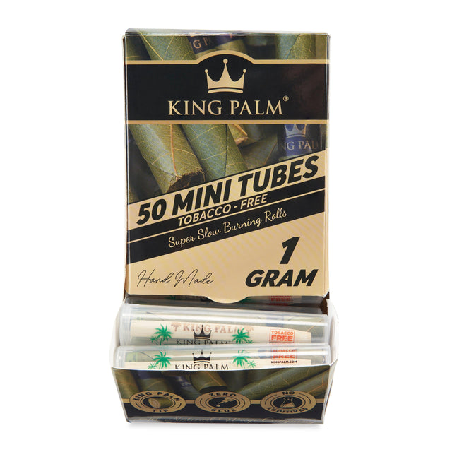 King Palm Single Leaf Tubes 50ct Dispenser – Mini Size