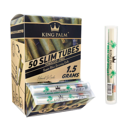 King Palm Single Leaf Tubes 50ct Dispenser – Slim Size