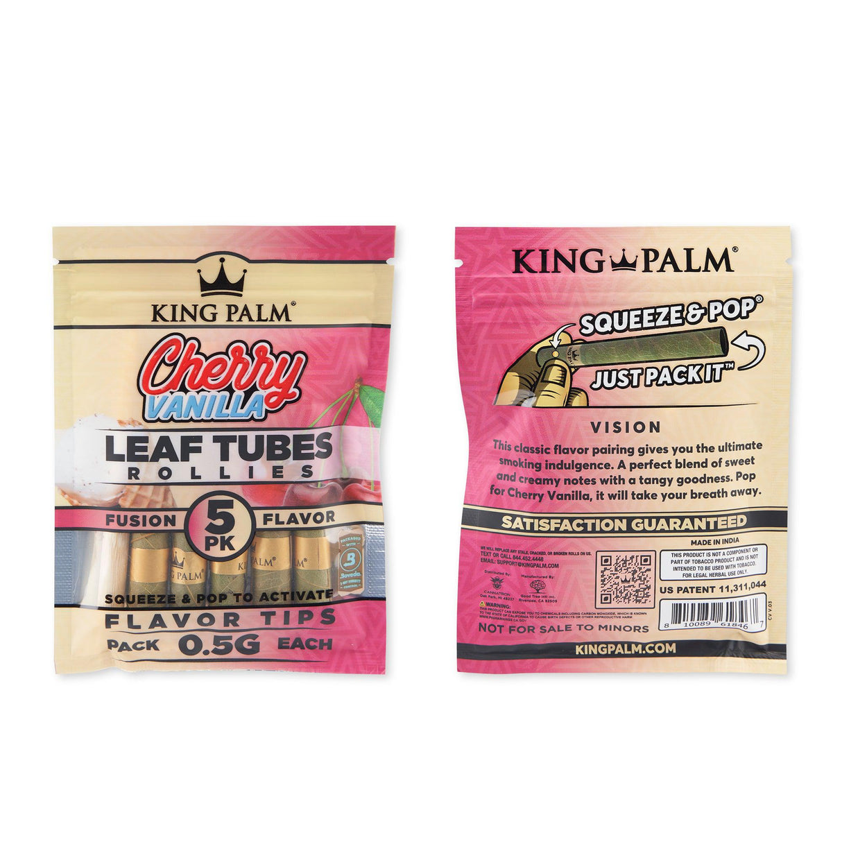 King Palm 5pk Rollie Flavored Leaf Tubes – 15ct Display