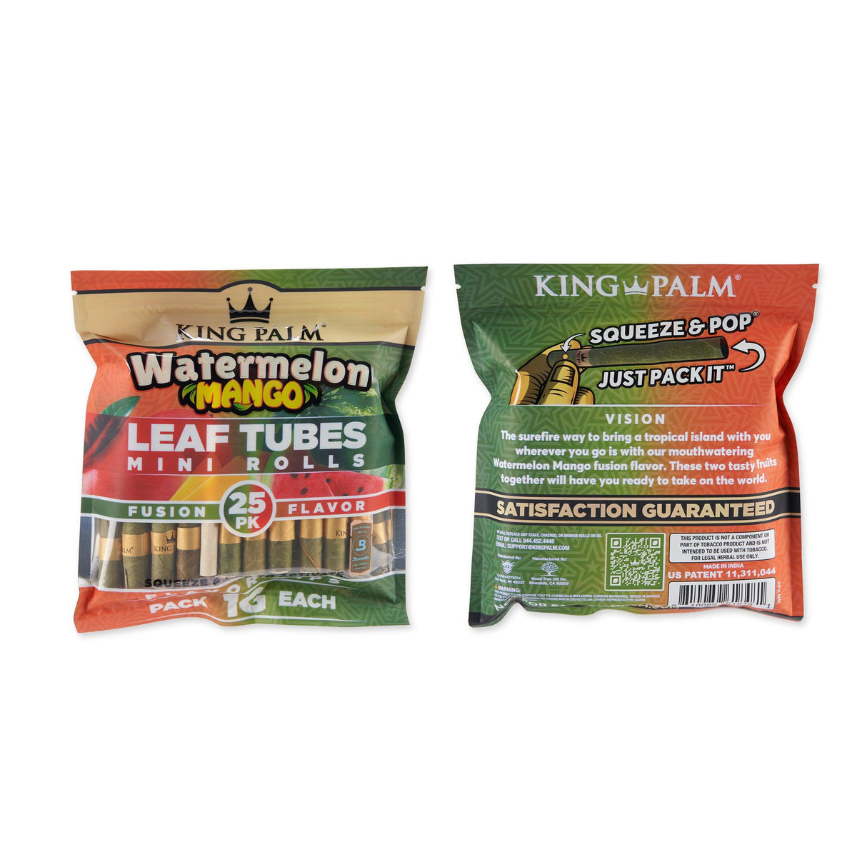 King Palm 25pk Mini Flavor Leaf Tubes – 8ct Display