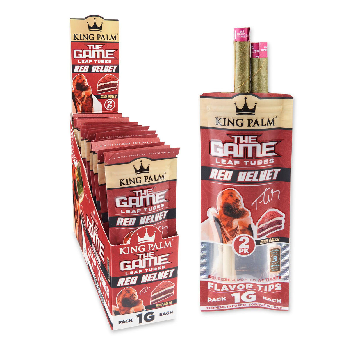 King Palm x The Game 2pk Flavored Mini Leaf Tubes 20ct – Red Velvet