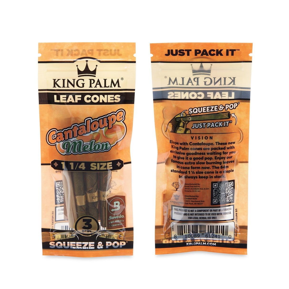 King Palm Flavored 3pk Leaf Cones 15ct Display – 1 ¼ Size