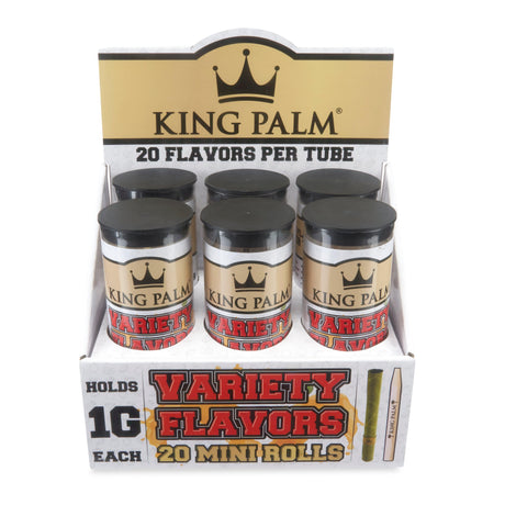King Palm 20-Pack Flavored Mini Leaf Tubes – 6ct