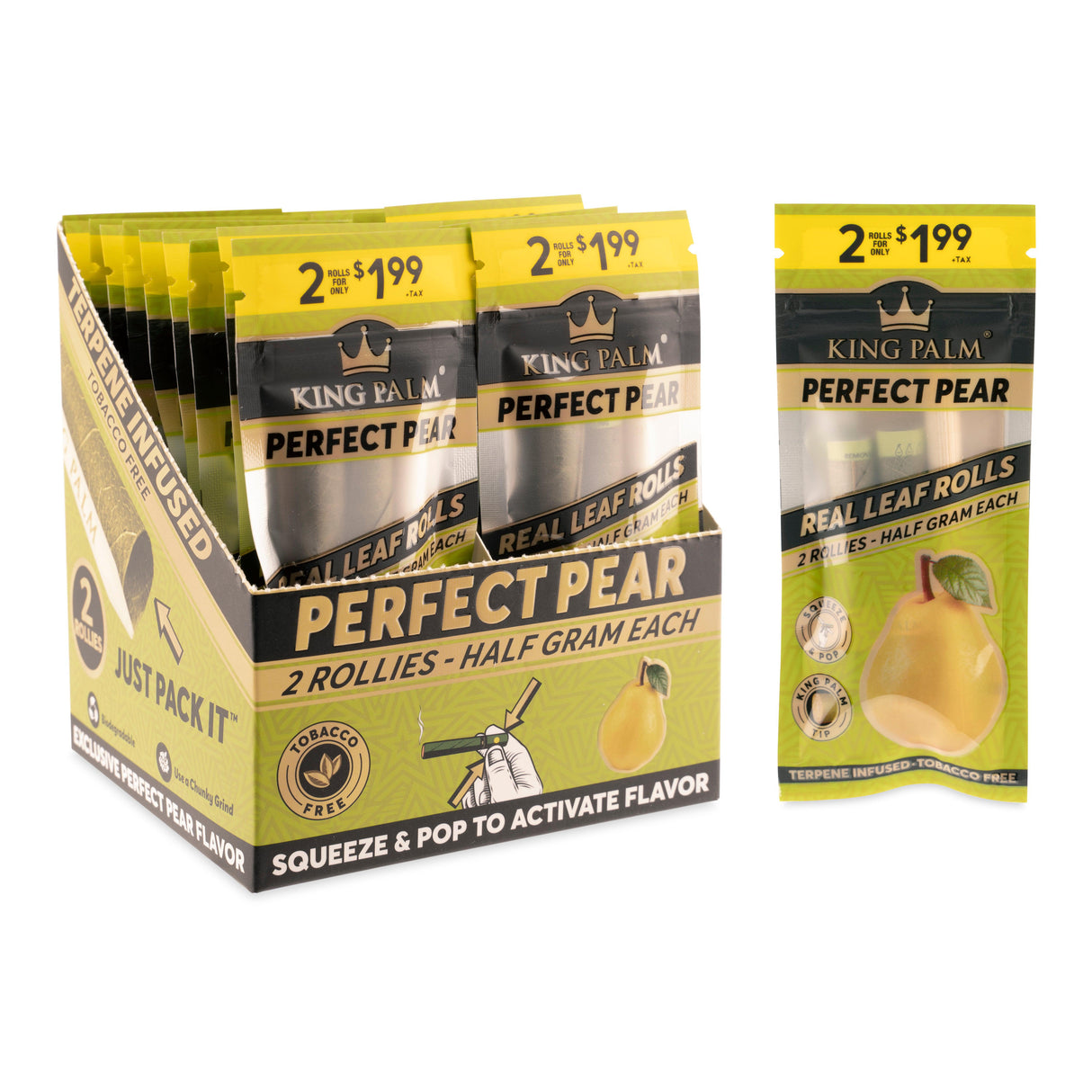 King Palm Rollie Pre-Price $1.99 2pk Leaf Tubes - 20ct