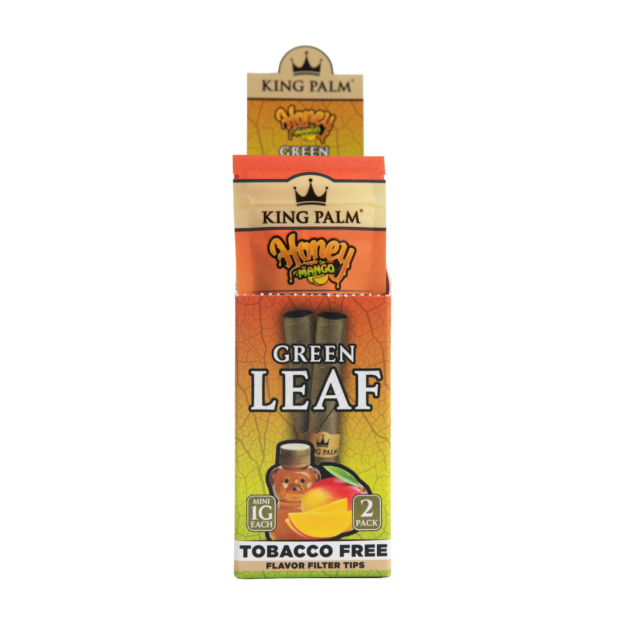 10ct King Palm Honey Mango 1g Mini 2pk display on a white background.