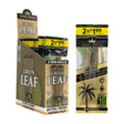 Angled view of pre-priced $1.99 King Palm mini 1g leaf tubes 10ct display box and a single 2pk