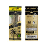 Front and back of a single pouch of pre-priced $1.99 King Palm mini 1g leaf tubes