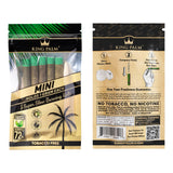 Front and back of a single 5pk pouch of King Palm mini 1g natural leaf tubes