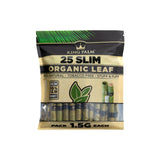 Single 25pk pouch of King Palm bulk slim 1.5 natural leaf tubes on a white background