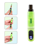 Green Ooze Hivo Conceal vape pen with digital display, shown from multiple angles.