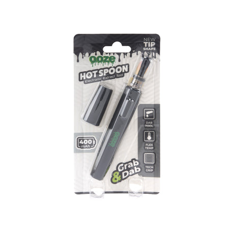 Front view of the panther black Ooze Hot Spoon extract tool in the packaging